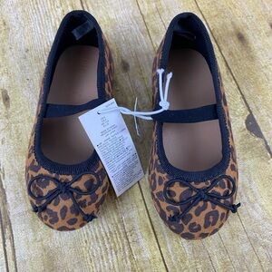 Toddler Size 6 Brown Black Animal Print‎ Flat Dress Shoes
